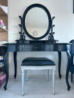 Make up tafel met spiegel en krukje, Huis en Inrichting, Ophalen, Gebruikt, 100 tot 150 cm, 150 tot 200 cm