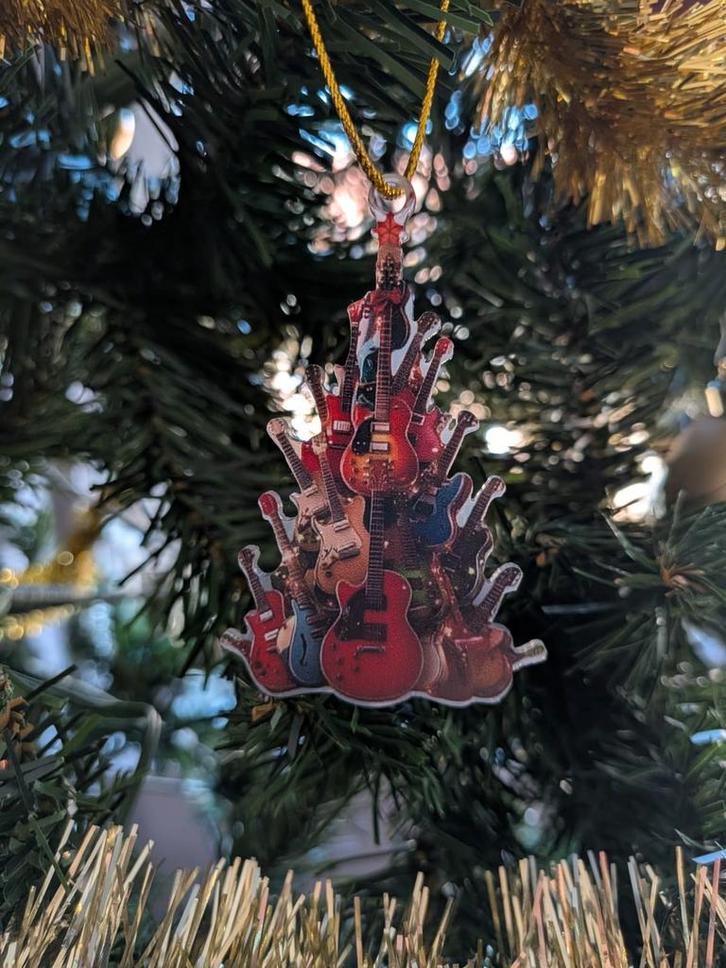 Kerstboom hanger gitaren, Diversen, Kerst, Nieuw, Ophalen of Verzenden