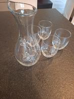 Riverdale set met vlinders. Karaf met 4 glazen, Huis en Inrichting, Keuken | Servies, Glas of Glazen, Gebruikt, Ophalen of Verzenden