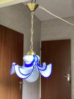 Design Murano Lamp.Bloem model Messing Armatuur.Italie.1970., Huis en Inrichting, Lampen | Hanglampen, Ophalen of Verzenden, Zo goed als nieuw