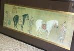 Grote Chinese  art print van HAN GAN  tartaren met paarden, Antiek en Kunst, Ophalen
