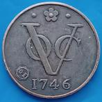 VOC, 1 duit "1746" Replica Douwe Egberts, Postzegels en Munten, Penningen en Medailles, Nederland, Brons, Verzenden