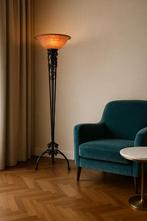 Art Deco vloerlamp van Degues medio 1930, Huis en Inrichting, Ophalen, Gebruikt, Glas, 75 cm of meer