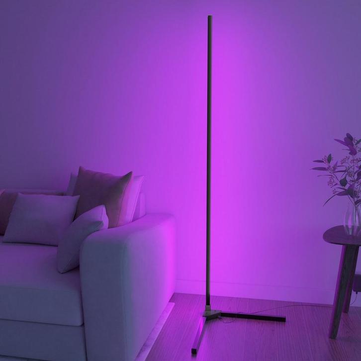 Calex Smart Vloerlamp RGB+CCT - Nieuwstaat!, Huis en Inrichting, Lampen | Vloerlampen, Zo goed als nieuw, 100 tot 150 cm, Kunststof