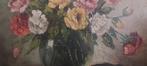 Vintage bloemenstilleven in lijst, Antiek en Kunst, Kunst | Schilderijen | Klassiek, Ophalen