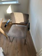 4 Stoelen Zuiver Ridge Rib armleuning Grijs donker, Ophalen, Zo goed als nieuw, Grijs