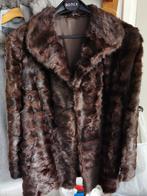 Handgemaakte vintage nerts bontjas mt42, Ophalen, Bruin, Maat 42/44 (L), Onbekend