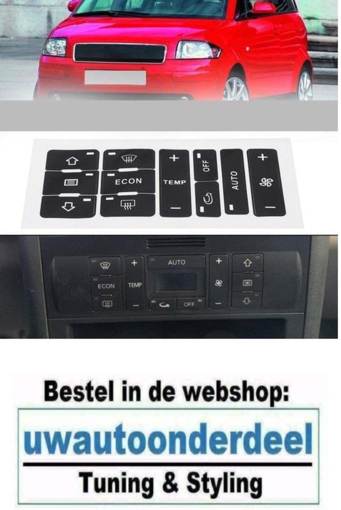 Airco Paneel Reparatie Sticker Geschikt voor Audi A3 8L A2, Auto diversen, Tuning en Styling, Verzenden