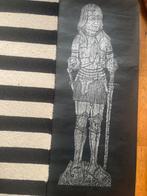 Krijttekening van een Ridder in Harnas - Gesigneerd SOOX, Antiek en Kunst, Ophalen of Verzenden