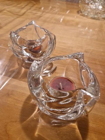 Vintage Italiaanse Kristal Waxinelichthouders '60 beschikbaar voor biedingen