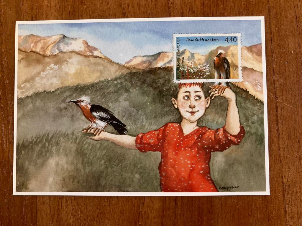 Capucine Mazille - De Roofvogels, Verzamelen, Ansichtkaarten | Dieren, Ongelopen, 1980 tot heden, Vogel, Ophalen of Verzenden