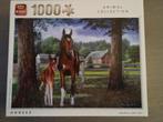 King puzzel, Horses - 1000 stukjes, Ophalen of Verzenden, 500 t/m 1500 stukjes, Zo goed als nieuw, Legpuzzel