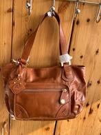 Kipling Rhys dames lederen tas(nr.10 DM6), Verzenden, Nieuw, Bruin, Schoudertasje