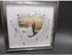 BRUIDS FOTOLIJST NIEUW Hartje en pareltjes, Ophalen of Verzenden, Nieuw, Feestartikel, Geboorte of Huwelijk