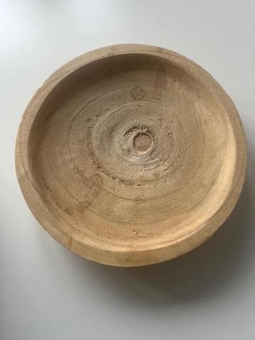 Houten schaal diameter 25,5 cm beschikbaar voor biedingen
