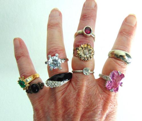 490 GRAM vintage/nieuwe sieraden lot inclusief zilver #23, Sieraden, Tassen en Uiterlijk, Ringen, Zo goed als nieuw, Dame of Heer