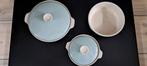 pastel regout parafue schaaltjes, Antiek en Kunst, Antiek | Servies compleet, Ophalen of Verzenden