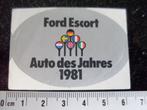 sticker Ford Escort Auto des Jahres 1981 logo, Verzenden, Zo goed als nieuw, Auto of Motor