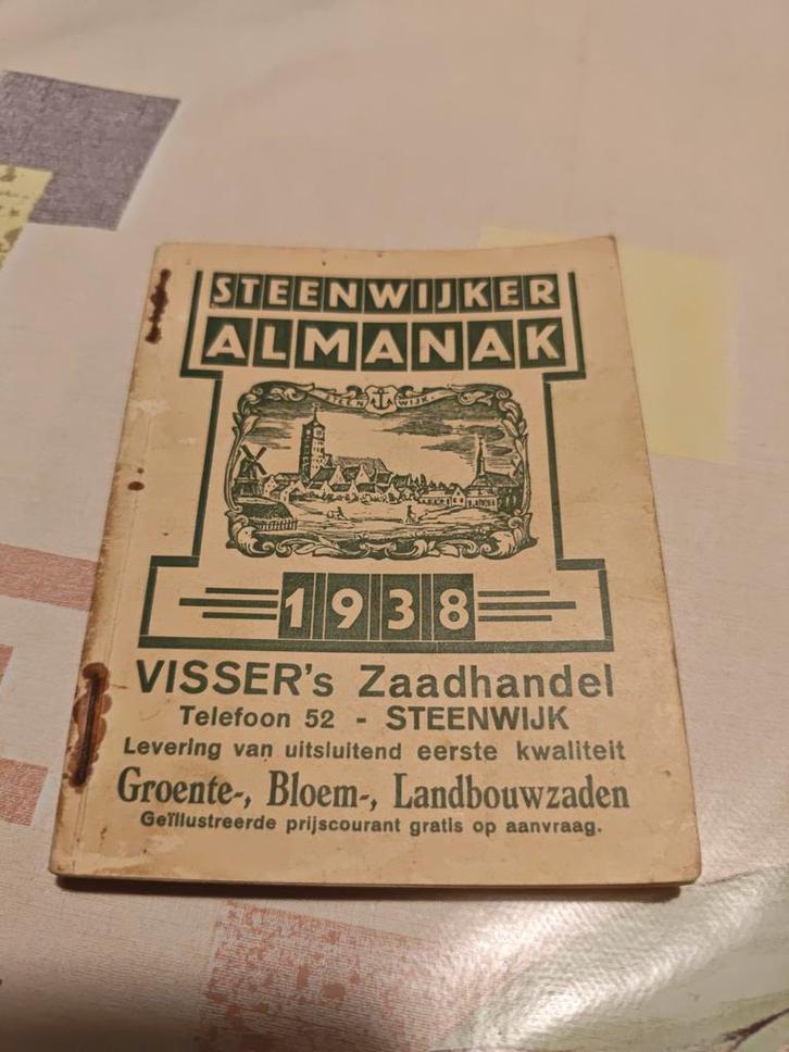 Steenwijker Almanak 1938 - Historisch Document, Boeken, Catalogussen en Folders, Gelezen, Catalogus, Ophalen of Verzenden