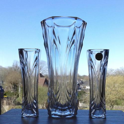 Vaas (3) Cristal d’Arques, Antiek en Kunst, Antiek | Glas en Kristal, Ophalen of Verzenden