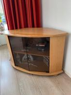 Televisie hoekkast met glazen deurtjes, Ophalen, 50 tot 100 cm, Zo goed als nieuw, Minder dan 100 cm