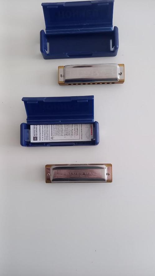 2 x Hohner ms blues mondharmonica C en D, Muziek en Instrumenten, Blaasinstrumenten | Mondharmonica's, Zo goed als nieuw, Chromatisch