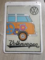 tin-plate metaal reclame vw volkswagen bus t1 bord oranje fl, Ophalen of Verzenden, Nieuw