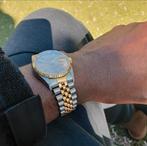 Rolex datjeust 16233 champagne dial full set breitling omega, Ophalen of Verzenden, Staal, Staal, Rolex