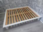 Japans Futon Bedframe Hardhout wit 160200cm, Ophalen, Wit, Tweepersoons, Zo goed als nieuw