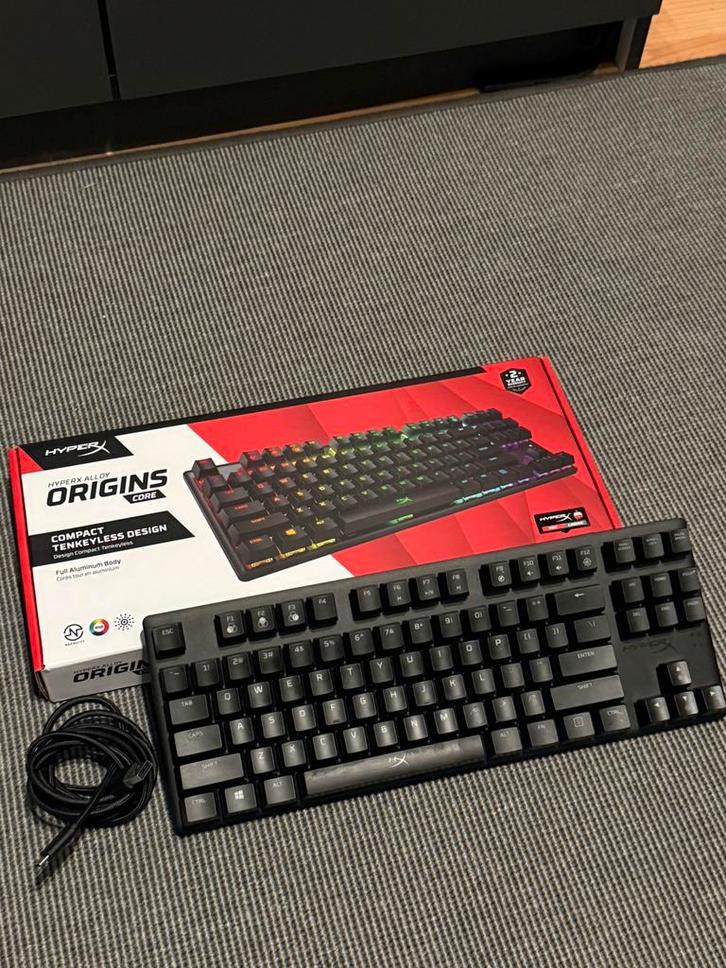 HyperX Alloy Origins RGB TKL, Computers en Software, Toetsenborden, Zo goed als nieuw, Qwerty, Bedraad, Gaming toetsenbord, Ophalen of Verzenden