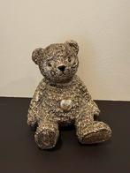Verzilverde teddybeer spaarpot, Ophalen of Verzenden, Zo goed als nieuw, Overige materialen, Dier