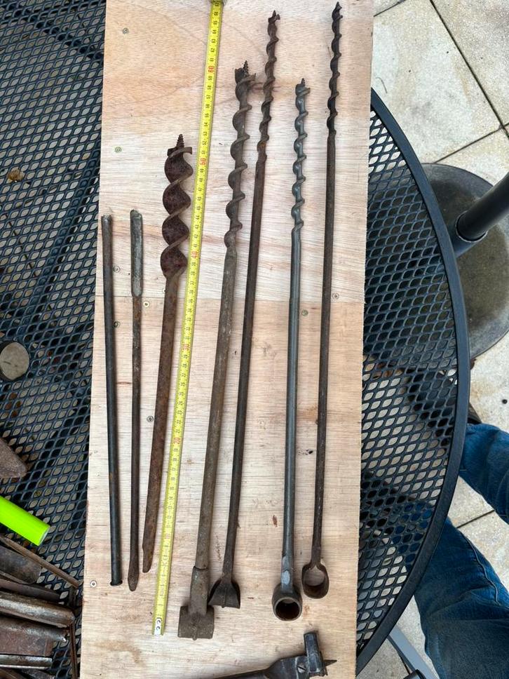 Partij oude houtboren. Ambacht scheepsbouw, Antiek en Kunst, Antiek | Gereedschap en Instrumenten, Ophalen of Verzenden