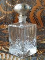 Mooie Nederlandse stopfles van kristal met dop van zilver., Antiek en Kunst, Ophalen of Verzenden