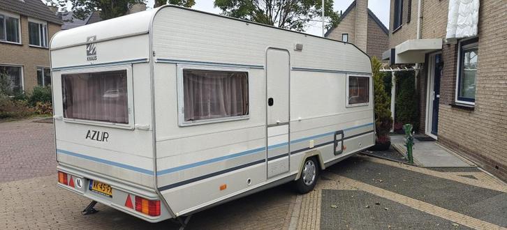 Knaus Azur 500T Special 1993 + stalling, Caravans en Kamperen, Caravans, Particulier, tot en met 4, 750 - 1000 kg, Rondzit, Knaus