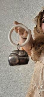 Zilveren Rammelaar-Bijtring Haas, Antiek en Kunst, Ophalen of Verzenden