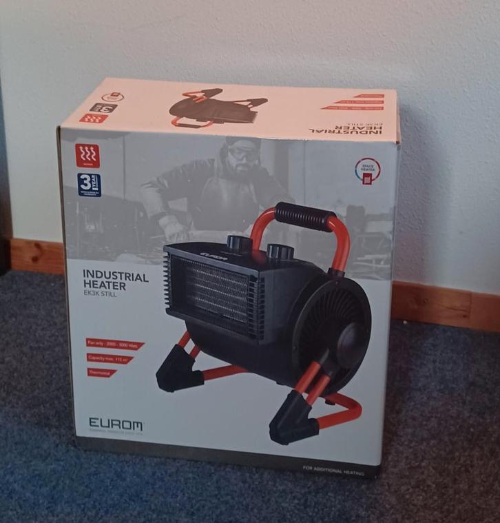 Eurom heater EK2K Still, 2000 Watt., Witgoed en Apparatuur, Ventilatoren, Nieuw, Vloerventilator, Ophalen of Verzenden