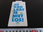 sticker De KRO laat je niet los !   Omroep, Verzamelen, Ophalen, Zo goed als nieuw, Bedrijf of Vereniging