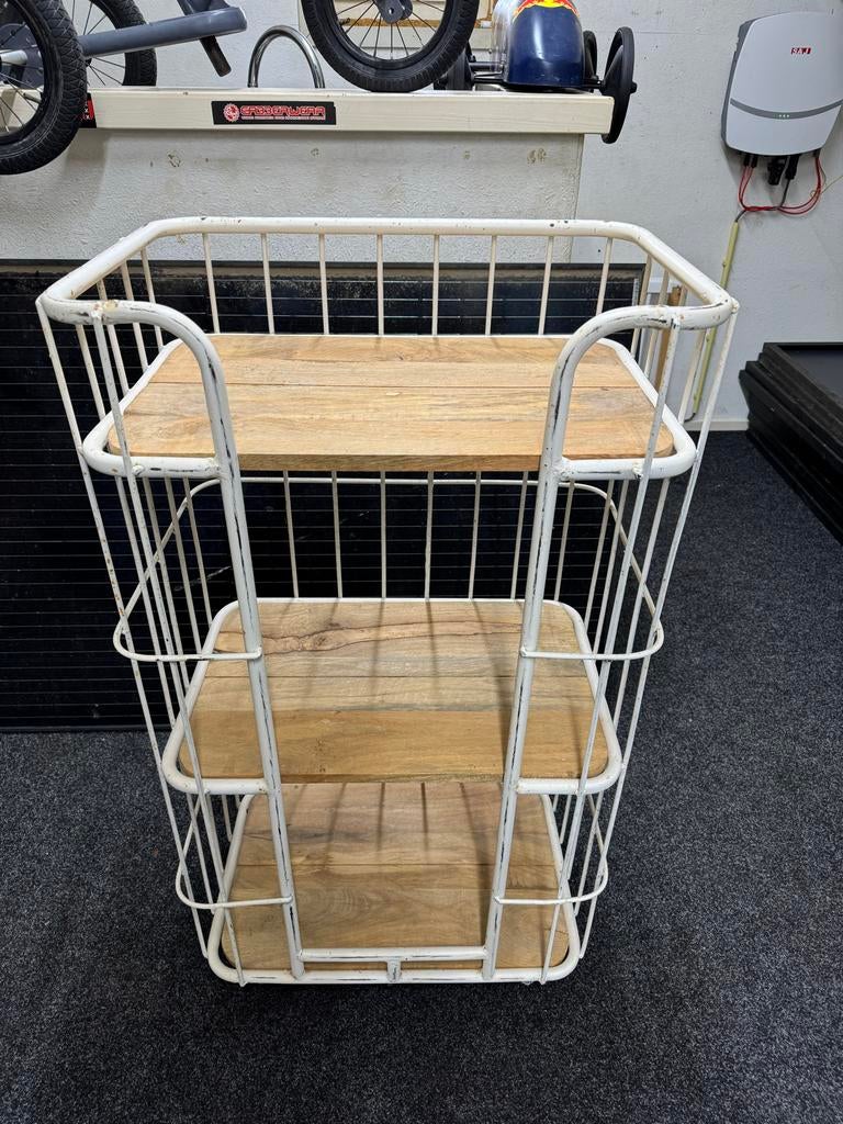 Brocant opberg rek 63x43x115 cm, Ophalen of Verzenden, Gebruikt