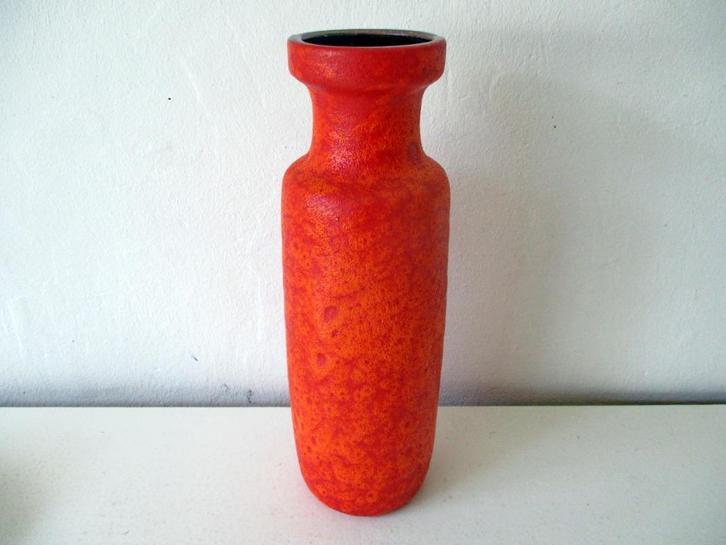 Scheurig w-germany vintage vase vaas fel oranje model 200, Antiek en Kunst, Antiek | Vazen, Ophalen of Verzenden