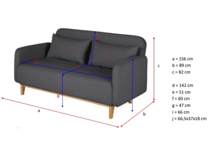 Couch Sofa Bed with 2/3 Seats DarkBlue Grey / Bank Slaapbank, Huis en Inrichting, Banken | Sofa's en Chaises Longues, Zo goed als nieuw