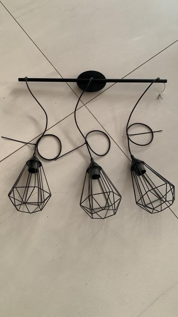 Moderne hanglamp van Paulmann met 3 lampen, Huis en Inrichting, Lampen | Hanglampen, Zo goed als nieuw, Minder dan 50 cm, Metaal