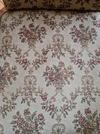 Houten zitstoel met brokante stof kussens, Huis en Inrichting, Ophalen, Gebruikt, Overige kleuren, Eén