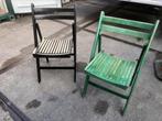 Partij vintage klap stoelen - 24 stuks, Ophalen of Verzenden, Zwart