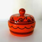 Keramiek pot schaal deksel oranjerood Flora Holland 177-s, Antiek en Kunst, Ophalen of Verzenden