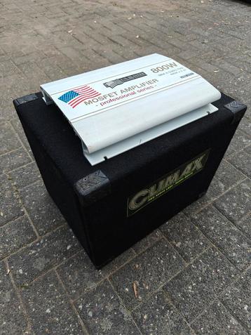 Climax 500w auto subwoofer met 2x 400w versterker  beschikbaar voor biedingen