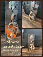 Stoere kandelaar sobere  kaarshouder sobere woondecoratie, Huis en Inrichting, Woonaccessoires | Kandelaars en Kaarsen, Nieuw