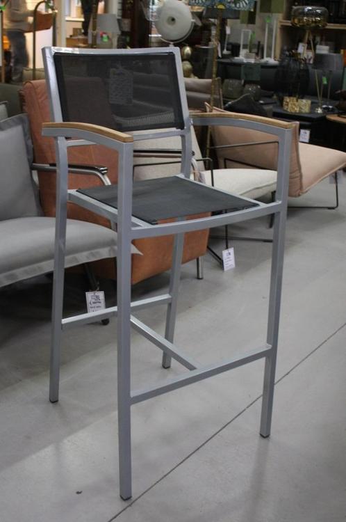 Luxe barstoelen textileen aluminium hout terras horeca (35x), Huis en Inrichting, Barkrukken, Nieuw, 60 tot 90 cm, Hout, Metaal