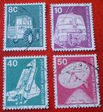 Duitsland / BRD - 4x - Tractor / Raket / Trein, Postzegels en Munten, Postzegels | Europa | Duitsland, Verzenden, BRD, Gestempeld