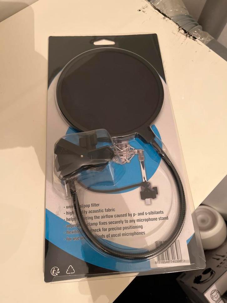 Universele Pop Filter voor Microfoons, Muziek en Instrumenten, Microfoons, Nieuw, Studiomicrofoon, Ophalen of Verzenden