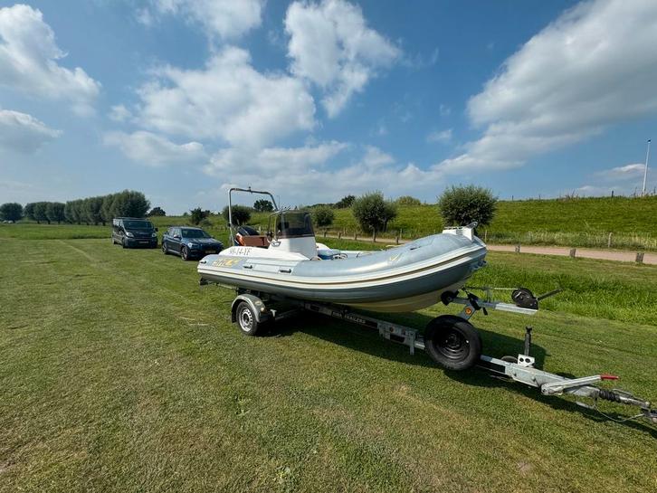 Sacs rib 475 met mecury 4-takt 60pk, Watersport en Boten, Rubberboten, Zo goed als nieuw, Overige merken, Overige materialen, Minder dan 70 pk